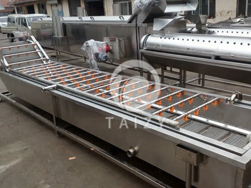 How does the fruit and vegetable washing machine work