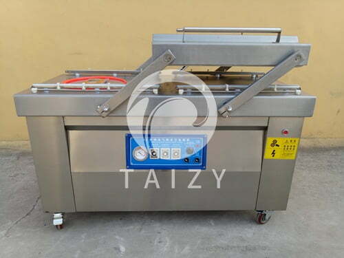 Double chamber vacuum packaging