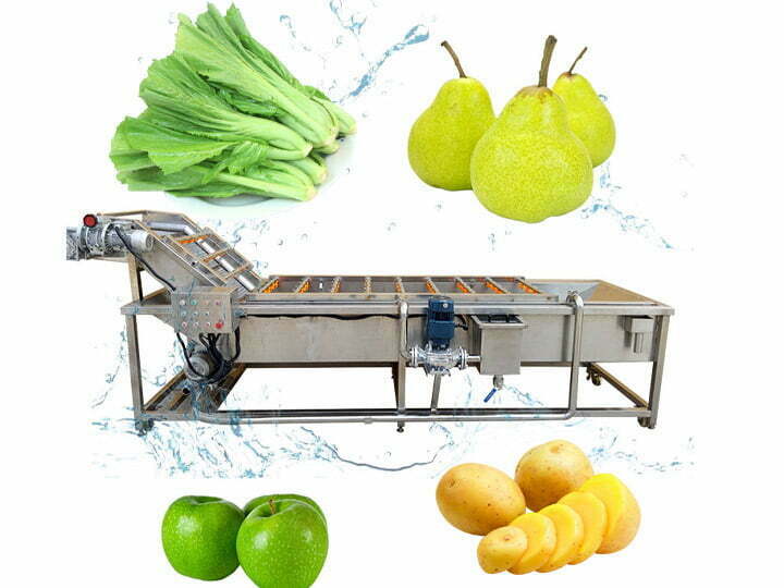 Industrial bubble fruit and vegetable washing cleaning machine