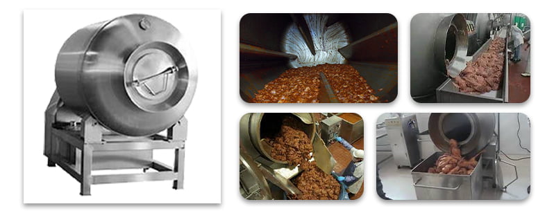 vacuum meat tumbler working scene