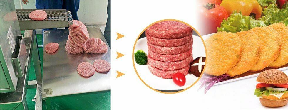 burger patty making machine working site