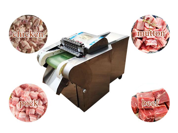 Automatic chicken meat cutting machine