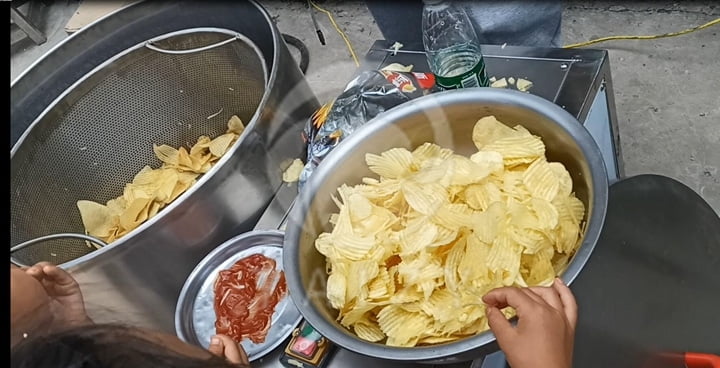 finished potato chips