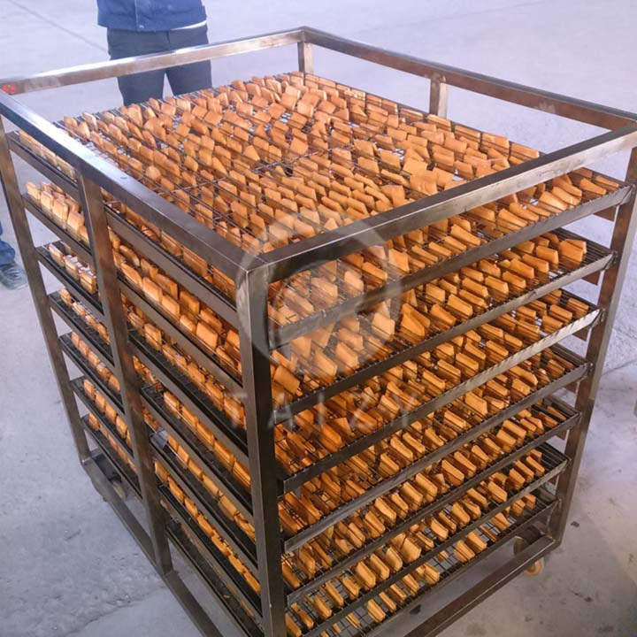 finished product smoked by the meat smoking oven