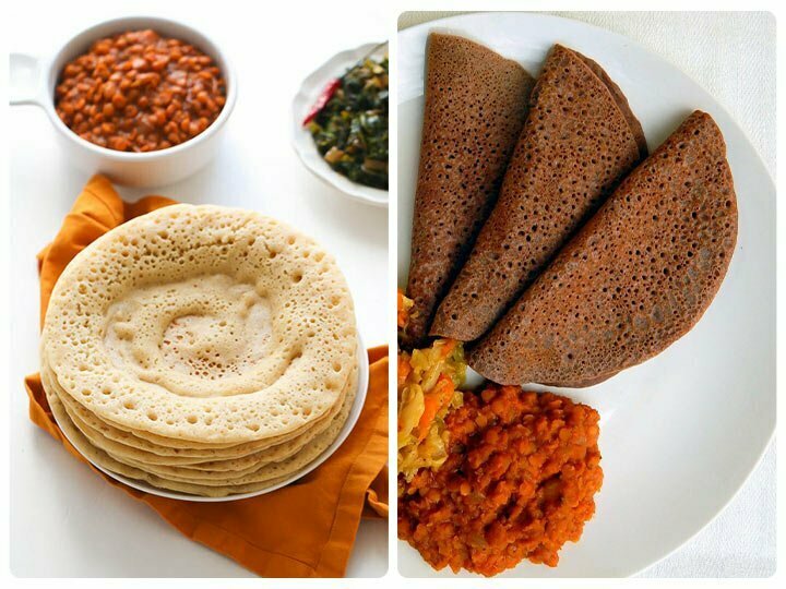 Injera making process