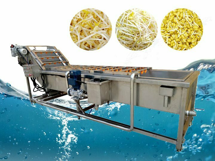 Automatic bean sprout washing and drying machine