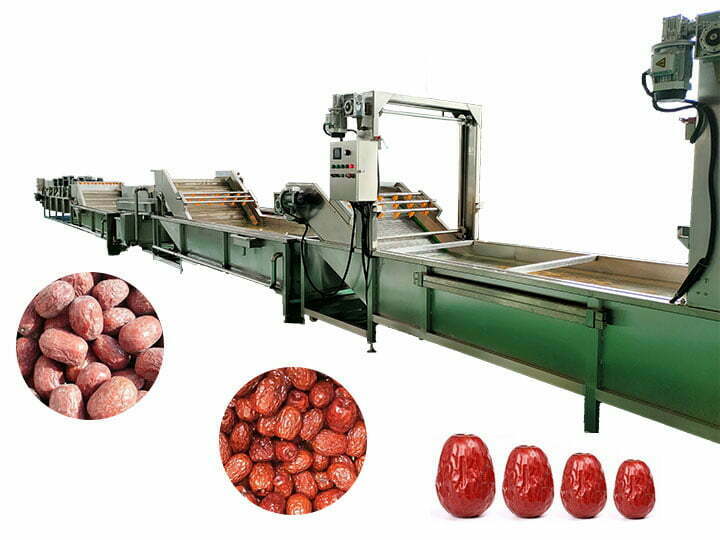 Date palm processing machine line for jujube washing grading drying