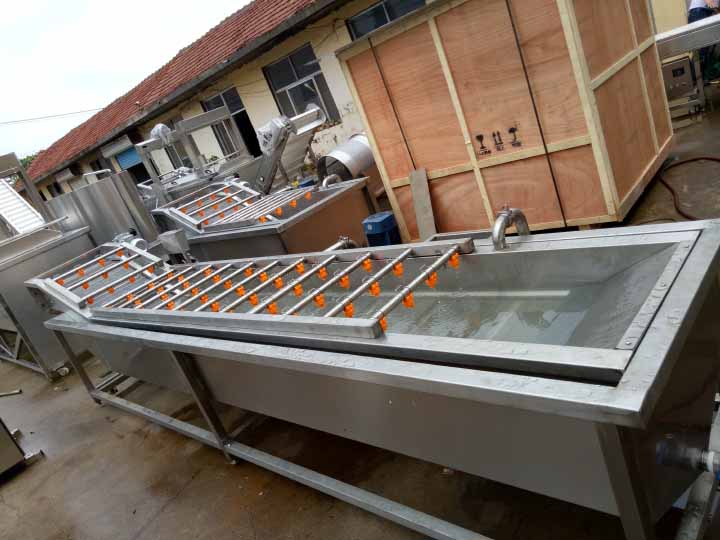 500kg/h potato washing machine exported to South Africa