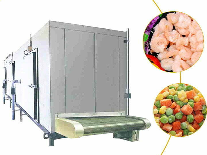 Tunnel freezer manufacturers | blast vegetable fruit IQF freezer