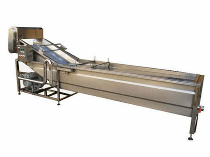 cooling machine in frozen peas processing plant