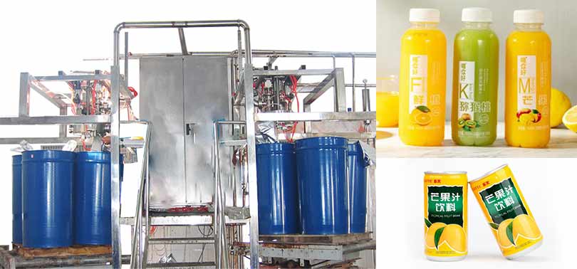 mango fruit juice filling packaging machine