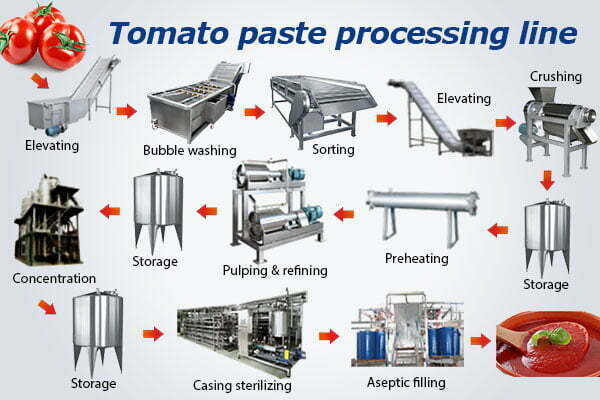 Tomato paste production line turkey for manufacturing tomato sauce