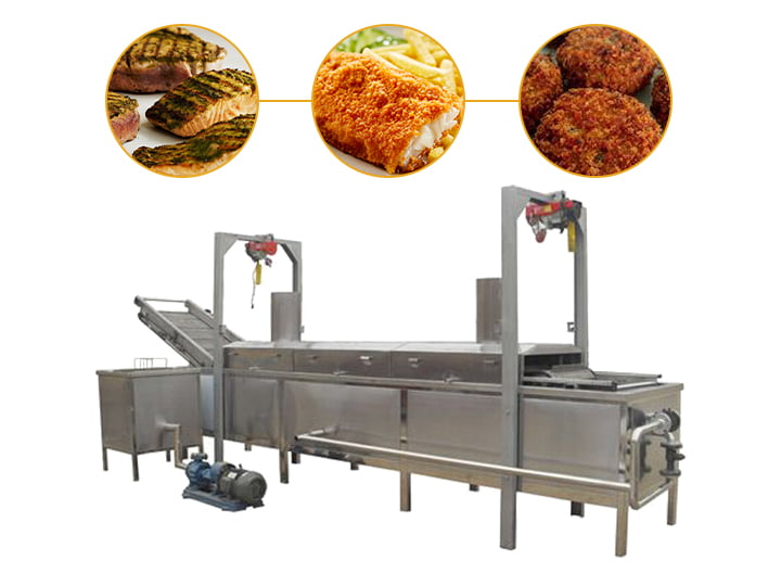 Chilean customer bought a fish steak frying machine