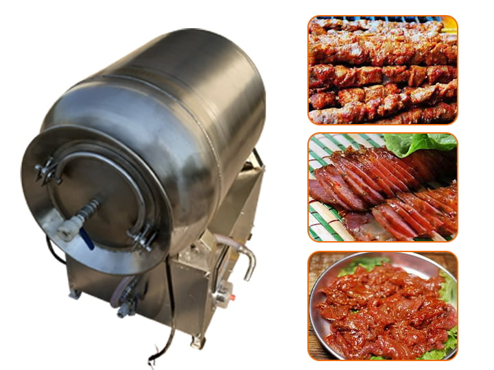 meat vacuum tumbler for processing meat