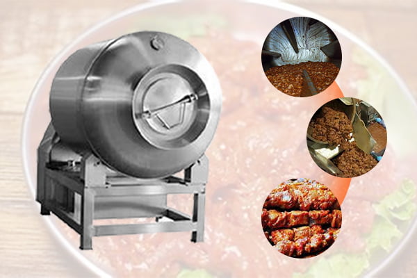 What are the functions and characteristics of the vacuum tumbler?