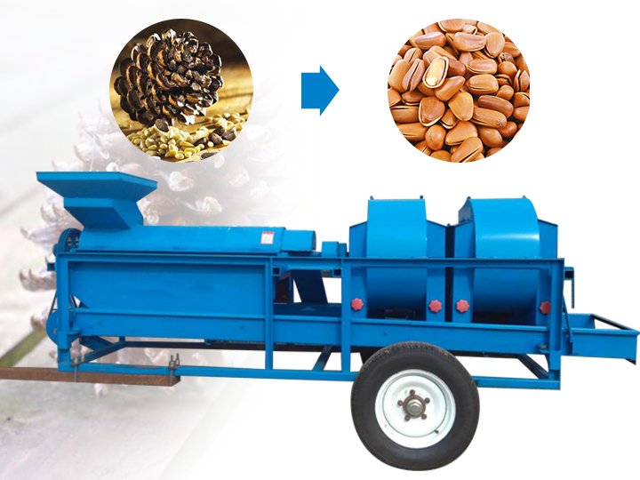 Pine nut threshing machine | pine nut crushing peeling machine