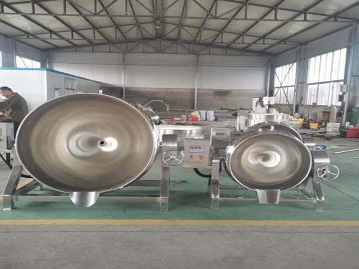 jacketed cooking kettles with different diameters
