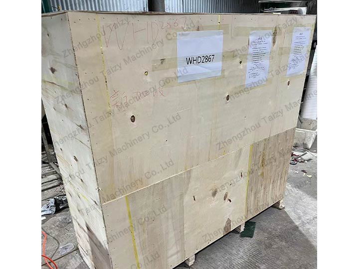 400kg/h onion peeling machine shipped to Singapore