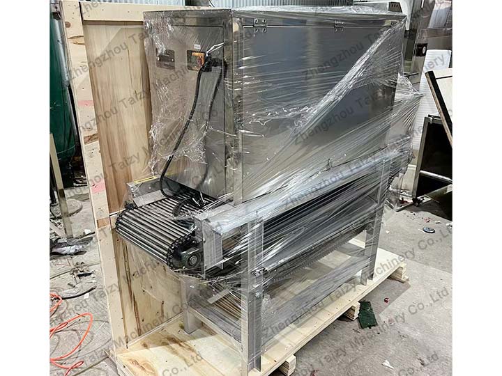 onion peeling machine packaging before shipping