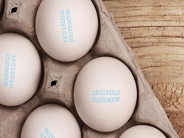 Why do eggs need to be coded with an egg coder machine?