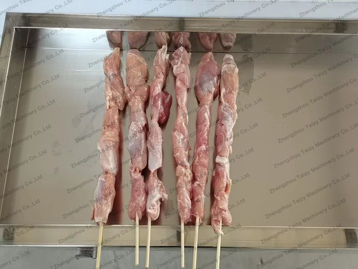 meat skewering effect