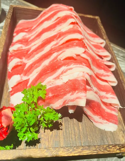 thin sliced meat